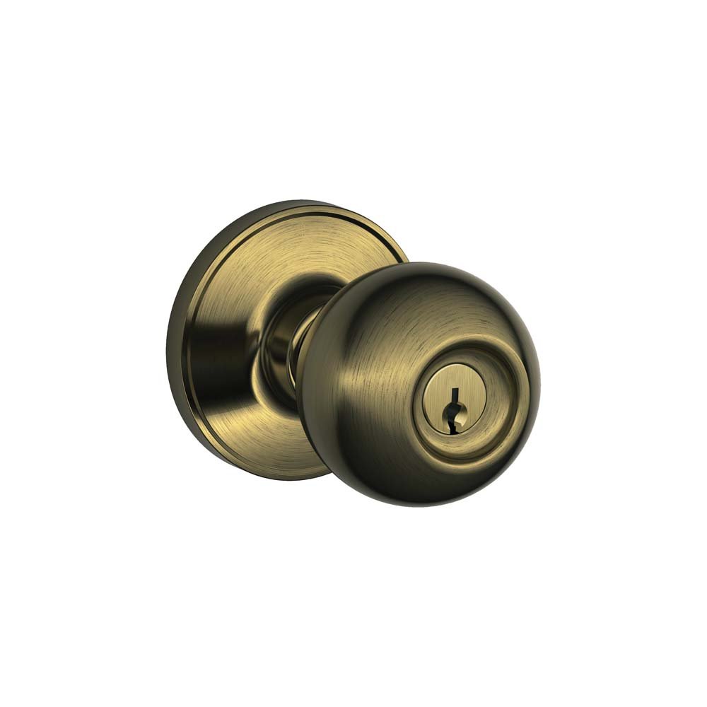 J-Series by Schlage Corona Door Knob with Standard Trim, Keyed